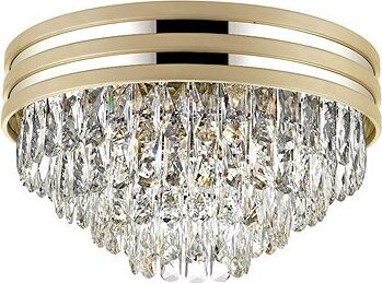 Brilagi LED Krištáľové stropné svietidlo VELURE 5× E14 40 W zlaté