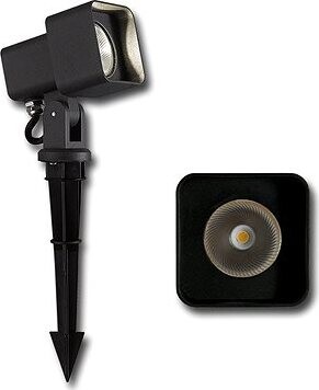 McLED LED svietidlo Kira, 7 W, 4000 K, IP65, čierna farba