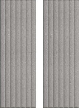 HCS deco 3D samolepiace stenové obdĺžniky, mini pruhy zamat 2 ks, šedé