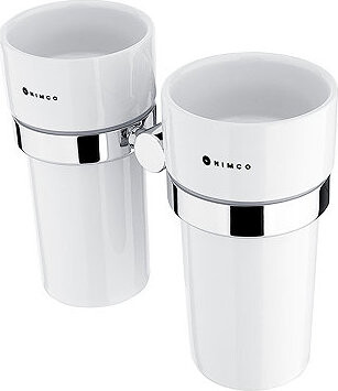 Nimco Držiak na kefky dvojitý nehrdzavejúca oceľ bez vŕtania – nádobky keramika Unix chróm UN-13058DKN-26