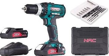 NAC Vŕtačka AKU CDB1-LI-20 V (2× 2 Ah)