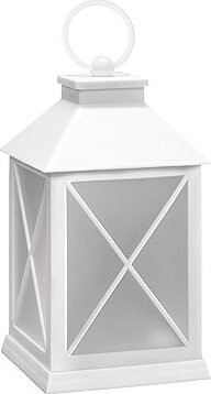 Solight LED vianočný lampáš biely, 20 cm, časovač