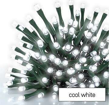 EMOS LED vianočná reťaz, 18 m, vonkajšia aj vnútorná, studená biela, programy, časovač