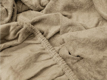 TEXTILOMANIE Froté prestieradlo 90 × 200 cm, béžové