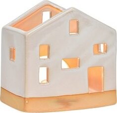 TEXTILOMANIE Keramický svietnik Open House 11 cm biely