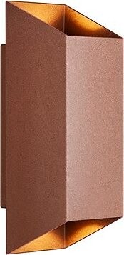 Nordlux Nástenné LED vonkajšie svetlo Nico Square IP54, 235 × 80 mm, GU10, 35 W, hrdzavé