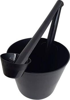 HARVIA Vedro do sauny s naberačkou click, čierne