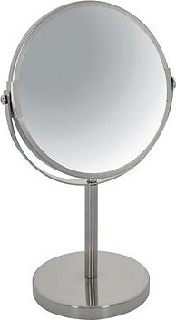 Spirella kozmetické zväčšovacie zrkadlo Sydney, kefovaná nehrdzavejúca oceľ, so stojanom