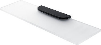 Nimco Polica do kúpeľne a sprchy 50 cm – sklo čierna Nikau NKC-30091B-50-90
