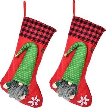 DOMMIO Punčocha se skřítkem 42 × 22 cm, 2 ks