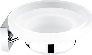 Nimco mydlovnička Keira chróm sklo – držiak na mydlo nehrdzavejúca oceľ kov UN 13059M-26