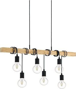 Eglo 95499 – Závesné svietidlo TOWNSHEND 6× E27/60 W/230 V