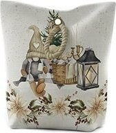 Forbyt Vianočná dverná zarážka Škriatok s lampášom CYH6060C, 22 × 23 cm