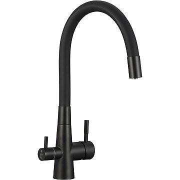 Laveo Riveco drezová batéria s elastickým ramenom,, pripojenie k vodnému filtru, čierna (BRI_B68D)