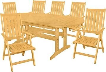 DOPPLER Súprava záhradného nábytku DOVER 6 + 1