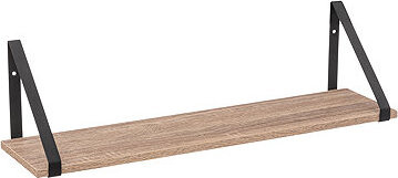 5five Simply Smart Nástěnná police ALIAJ s kovovými úchyty, 58 × 15 × 16 cm