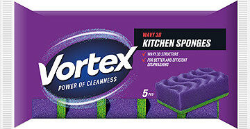 VORTEX Kuchyňské houbičky 3D Wave 5 ks