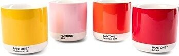 PANTONE Latte termo hrnček sada 4 ks – Yellow, Red, Orange, Light Pink