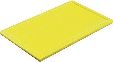 Gastro Doštička na krájanie plastová 40 × 30 × 1 cm, s drážkou, žltá
