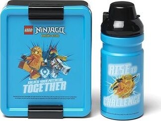 LEGO Ninjago desiatový box (fľaša a box), modrý