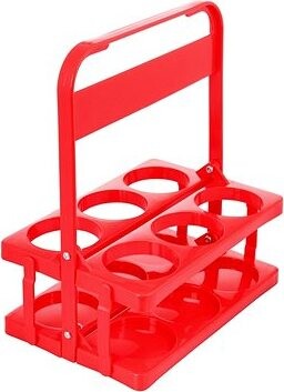 Merco Holder 6 – plastový nosič na 6 fliaš červený