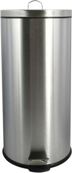MSV pedálový odpadkový kôš, brúsená nehrdzavejúca oceľ, 30 l