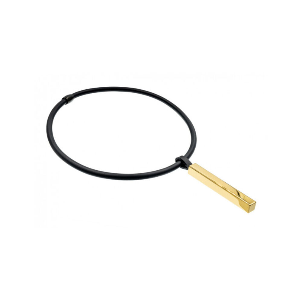 Dámsky náhrdelník z kaučuku a pozlátenej chirurgickej ocele 18615