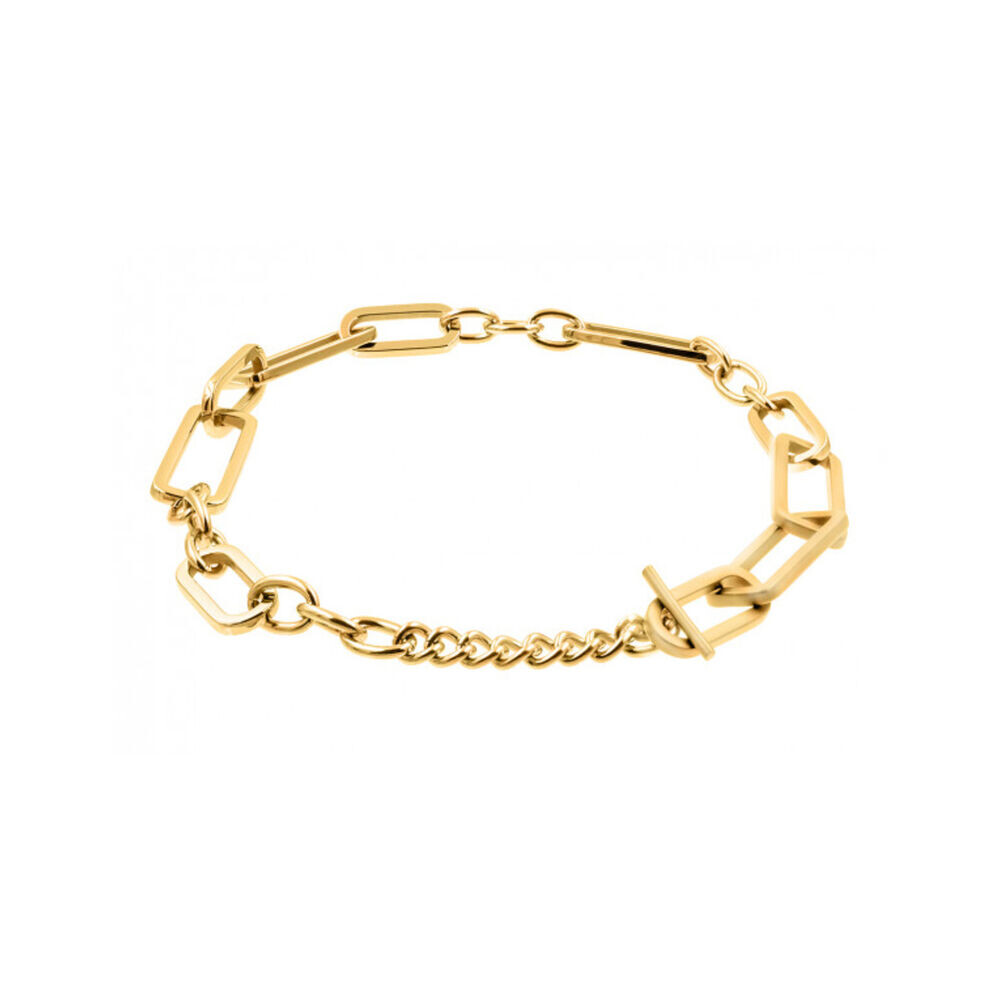 Dámsky pozlátený náhrdelník s T-zapínaním 18791