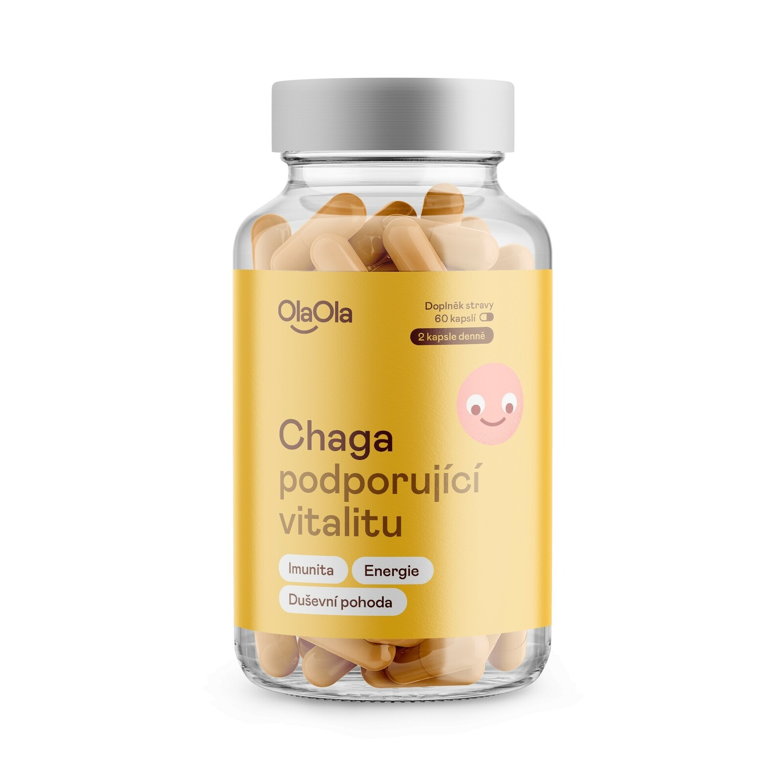 OlaOla Chaga podporujúca vitalitu 60 kapsúl