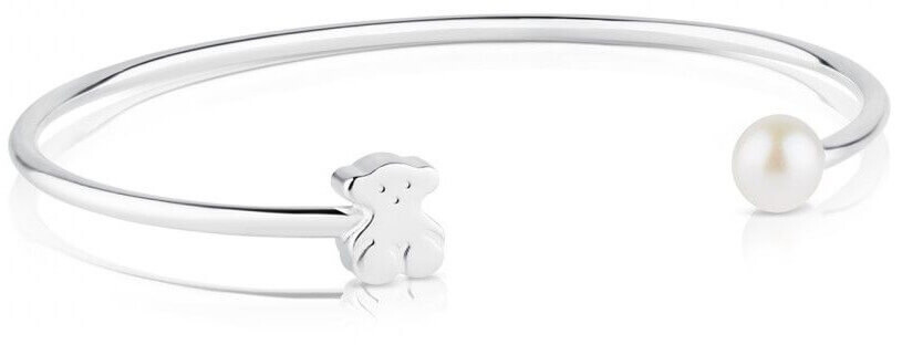 Tous Pevný strieborný náramok s medvedíkom a perlou 515911500