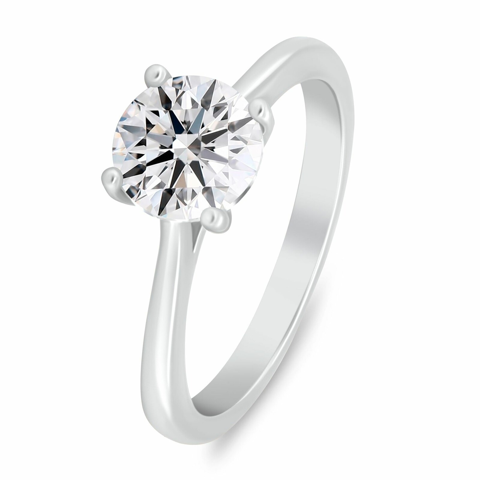 Brilio Silver Strieborný zásnubný prsteň s čírym kubickým zirkónom RI147W 56 mm