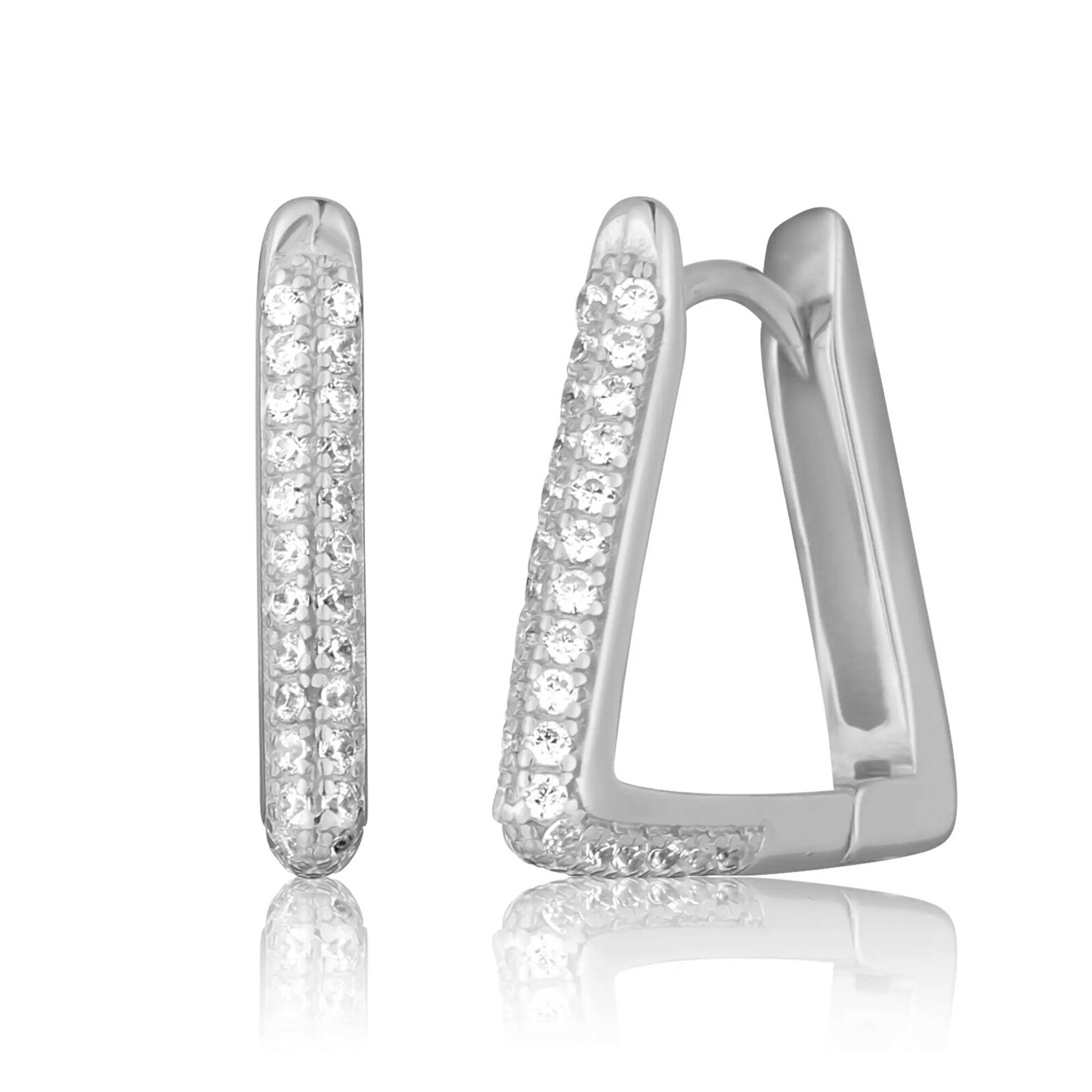 JVD Blyštivé strieborné náušnice SVLE3099XH2BI00