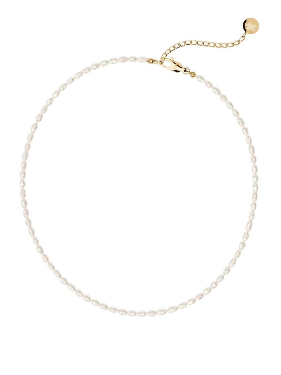 Furiosa Jemný perlový pozlátený náhrdelník Pearl Siren SN-PEARLSIREN-G