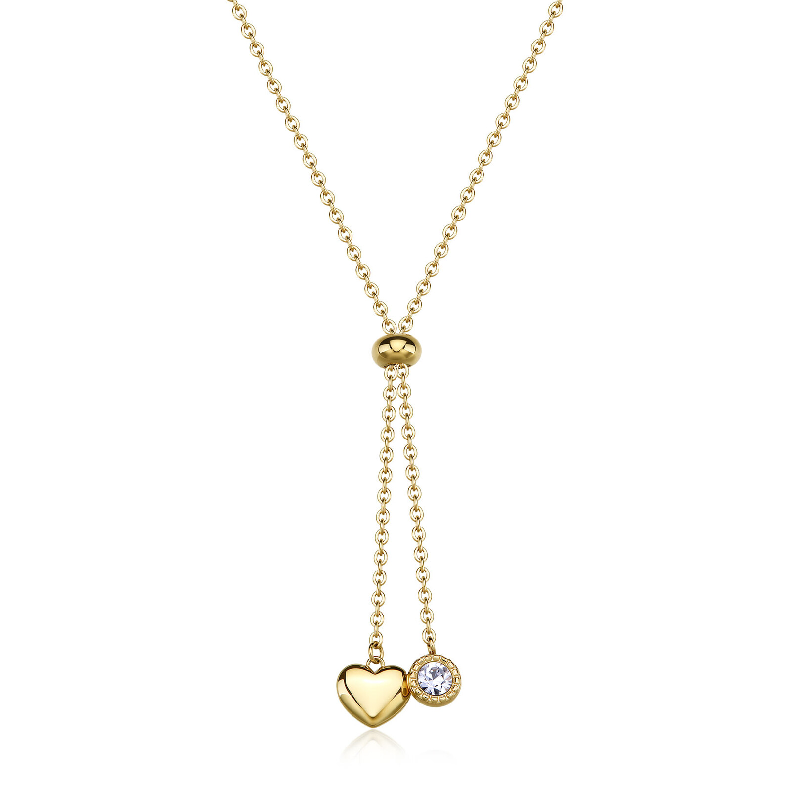 S'Agapõ Pozlátený náhrdelník s posuvným zapínaním Aurora SAR61