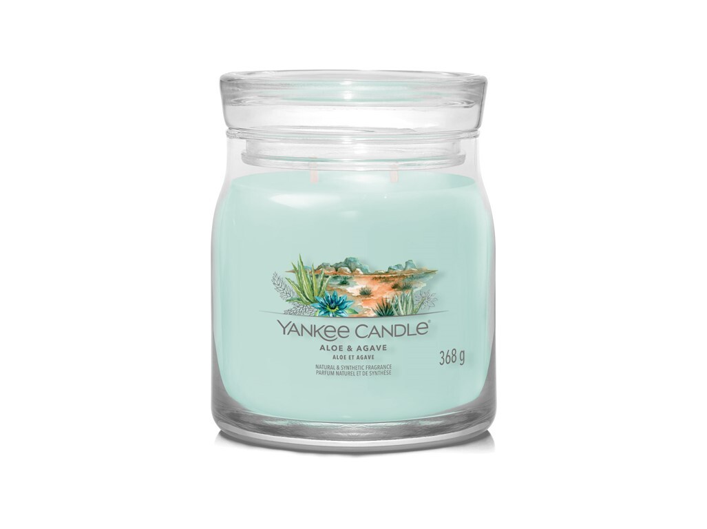 Yankee Candle Aromatická sviečka Signature sklo stredná Aloe & Agave 368 g