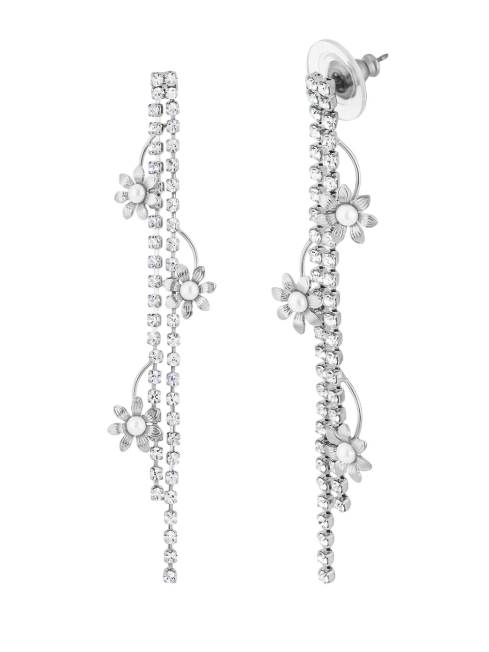 Preciosa Dlhé náušnice s krištáľom Kvety Queen Spotlight 2537 00