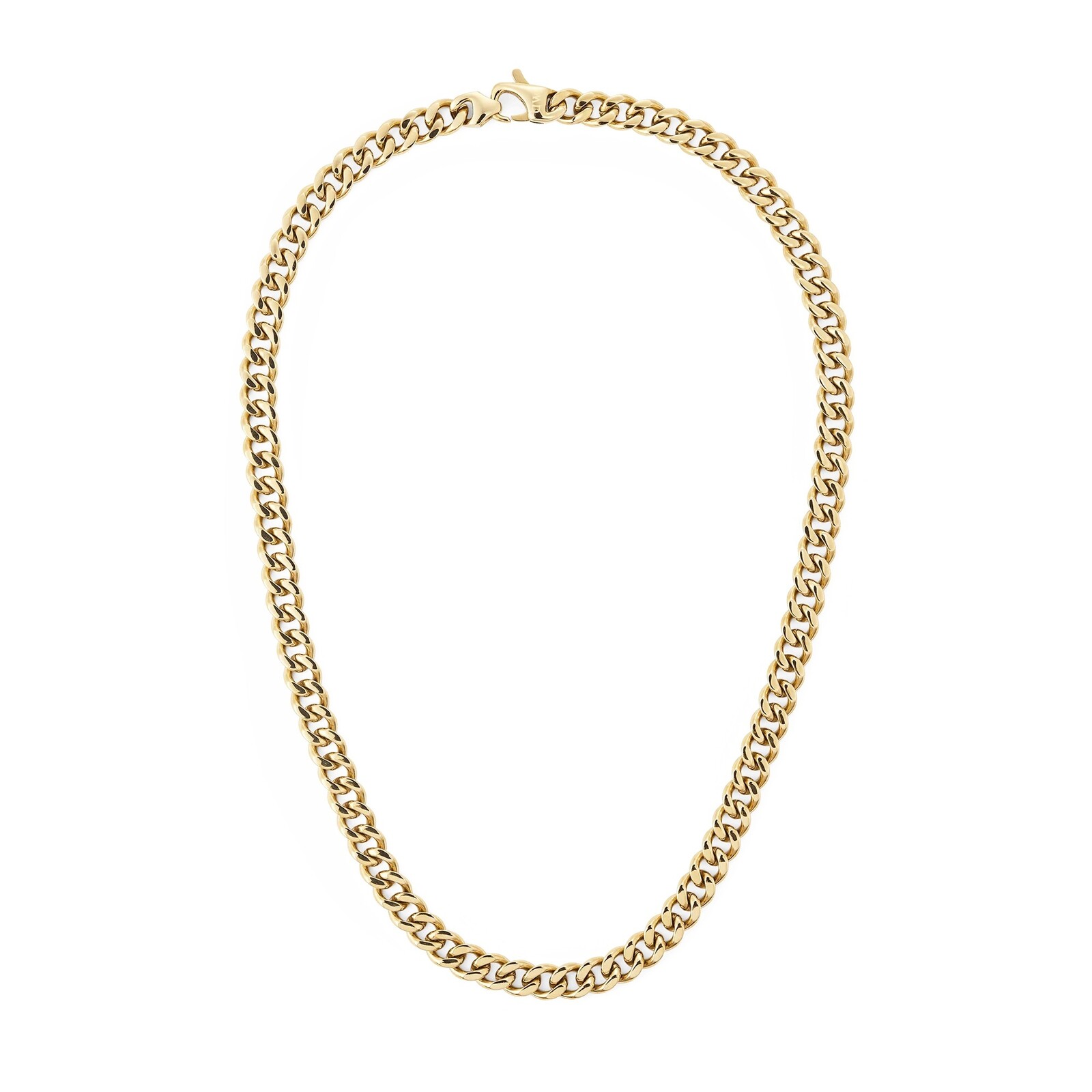 Daniel Wellington Výrazný pozlátený náhrdelník pre mužov Ellipse Cuban Chain DW00401668