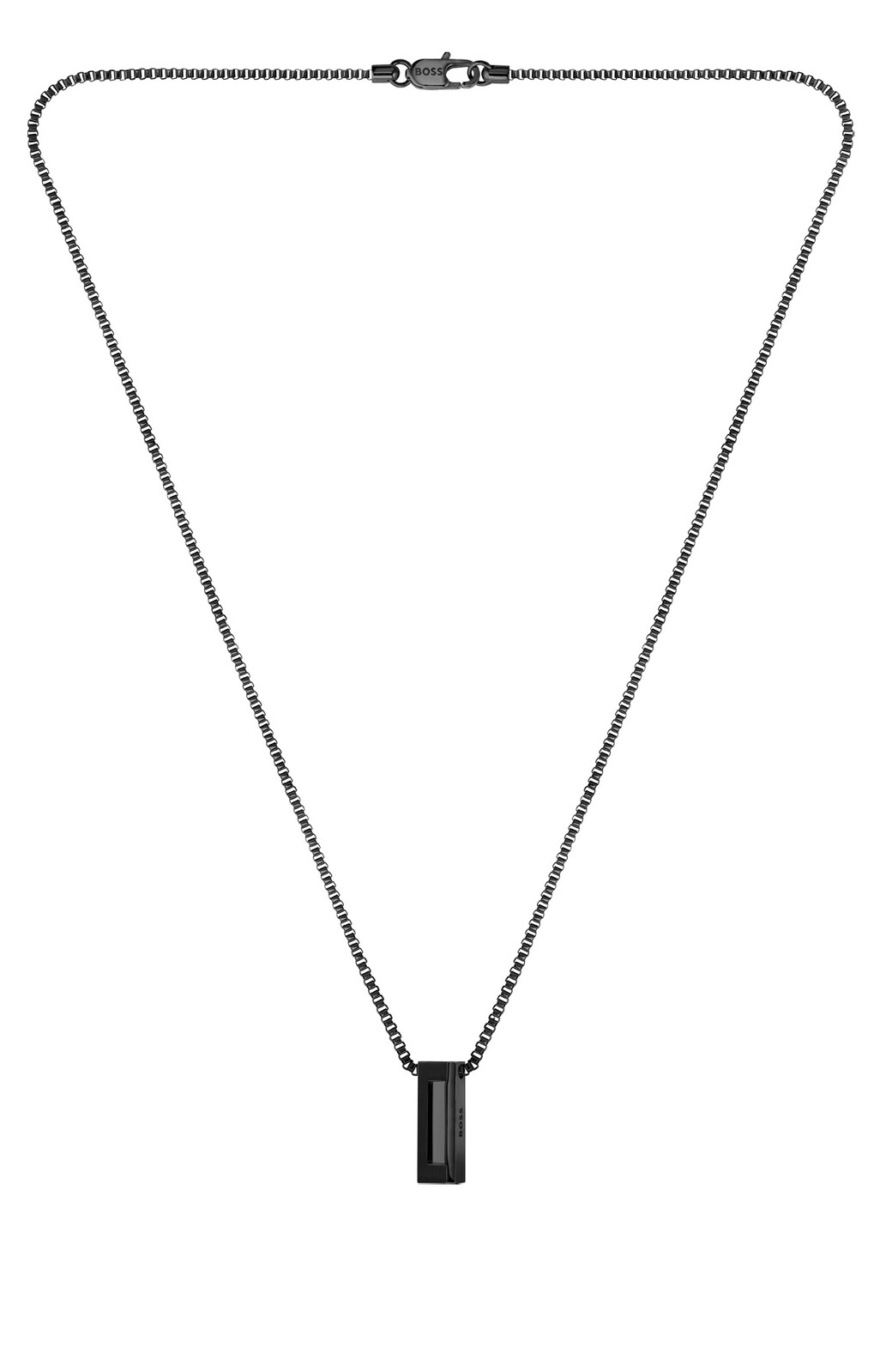 Hugo Boss Čierny pánsky náhrdelník z ocele Candor 1580750