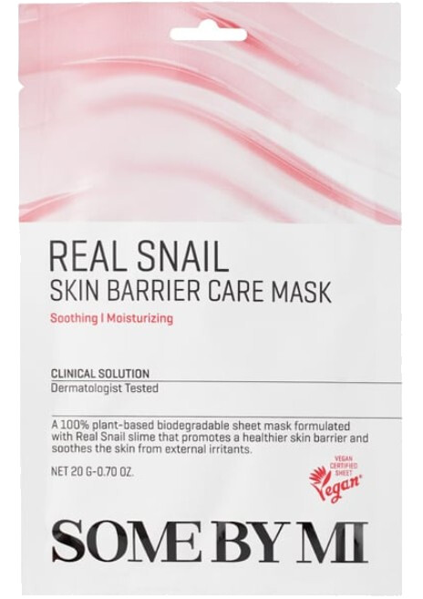 Some By Mi Súprava exfoliačných a hydratačných pleťových masiek Real Snail (Skin Barrier Care Mask) 20 x 20 g