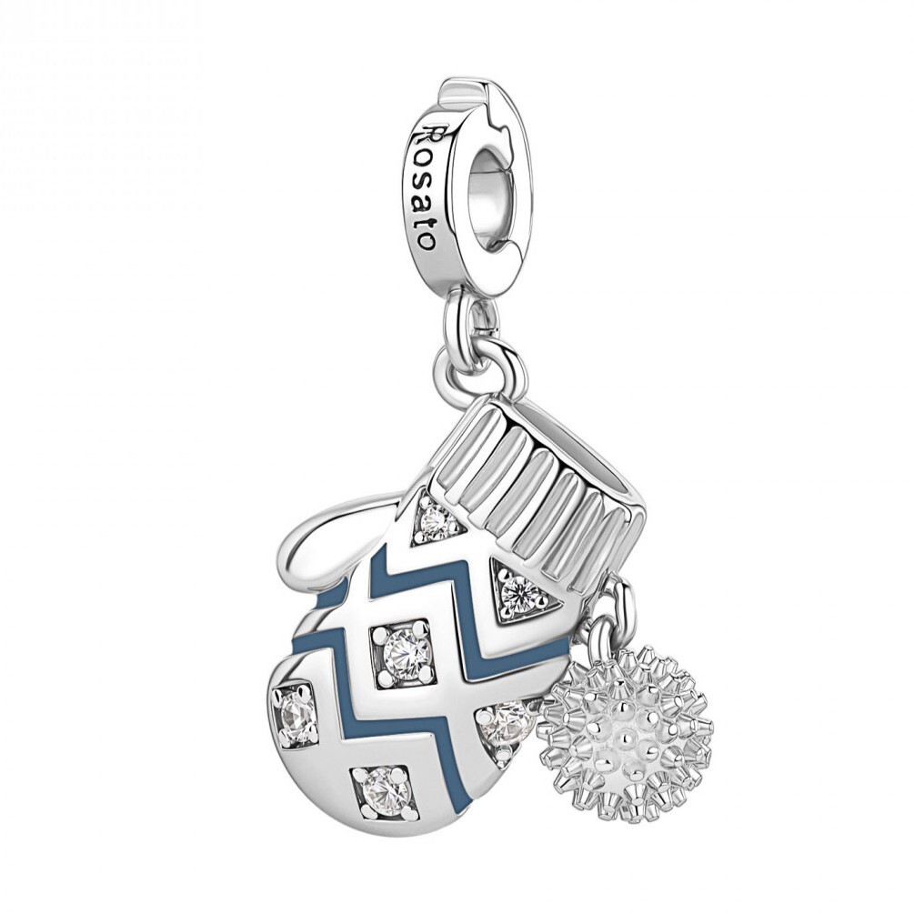 Rosato Strieborný prívesok Rukavice s čírymi zirkónmi Storie RZ260R