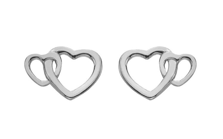 Hot Diamonds Strieborné srdiečkové náušnice pre mamičku Silver Whisper SWE006