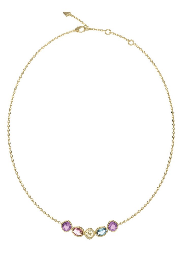 Guess Hravý náhrdelník s farebnými kryštálmi Mamounia JUBN05569JWYGMCT/U