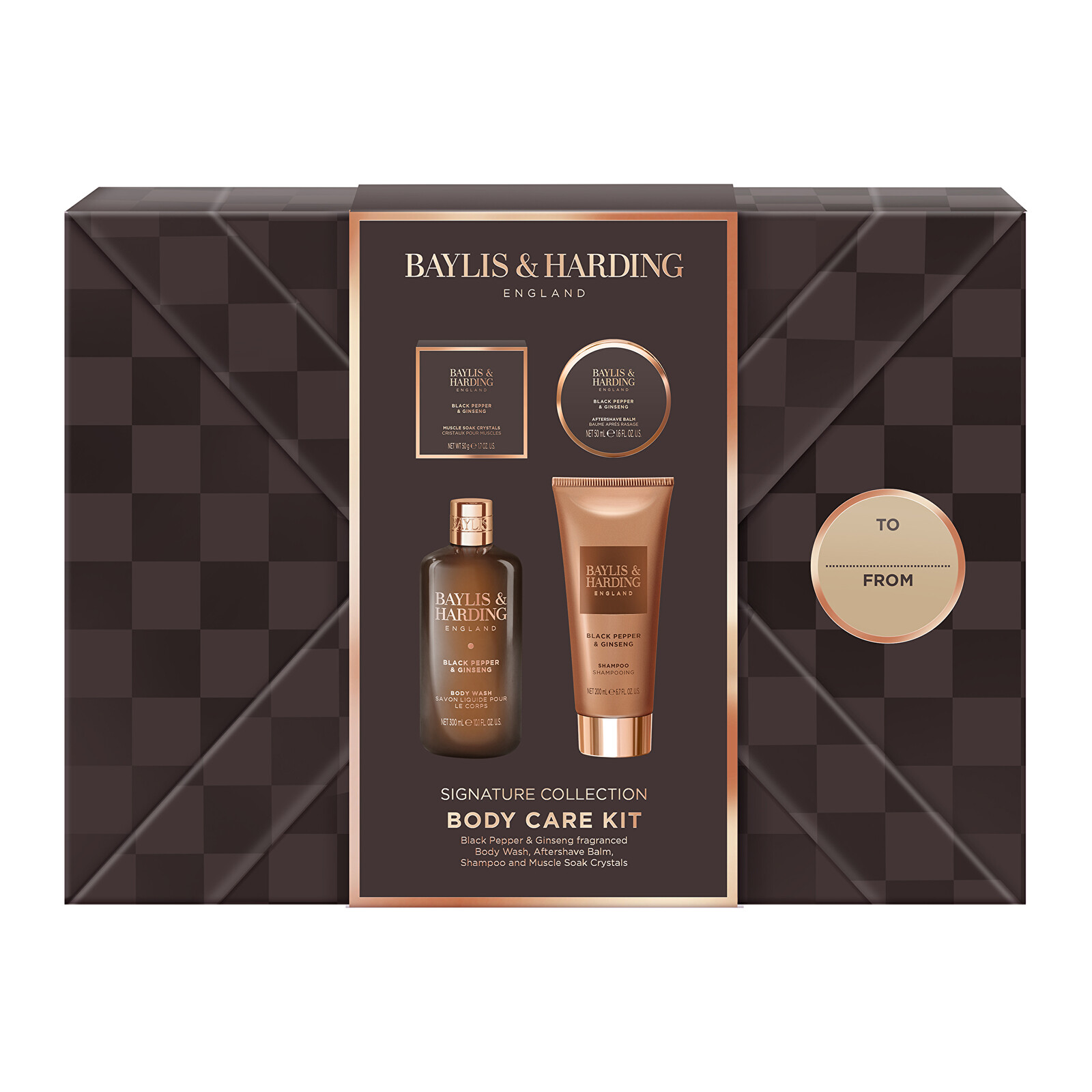 Baylis & Harding Darčeková sada Čierne korenie & Ženšen Set 4 ks