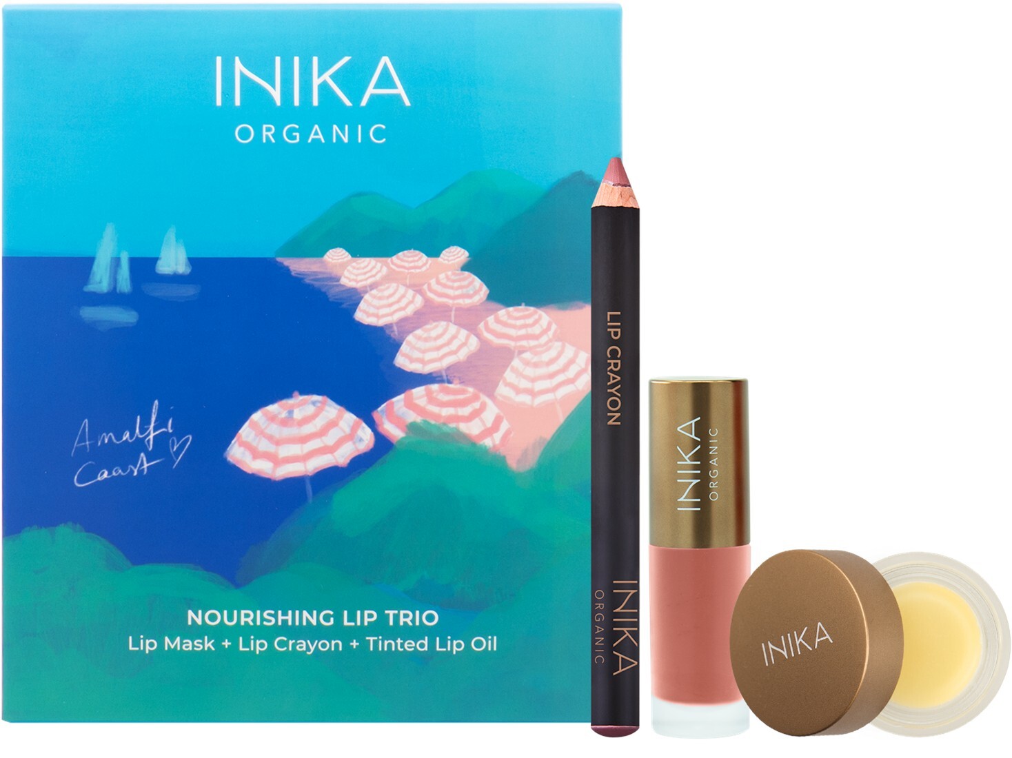 INIKA Organic Darčeková sada Nourishing Lip Trio Set