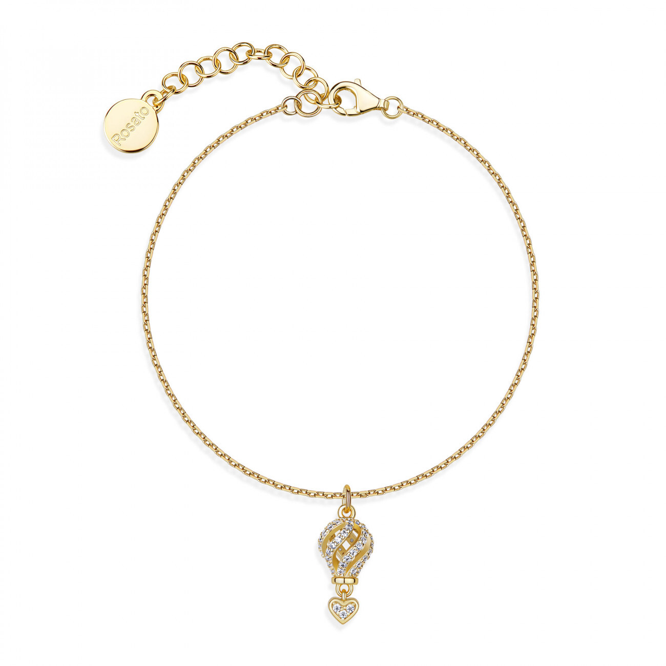 Rosato Trblietavý pozlátený náramok s teplovzdušným balónom Aria RZAR24