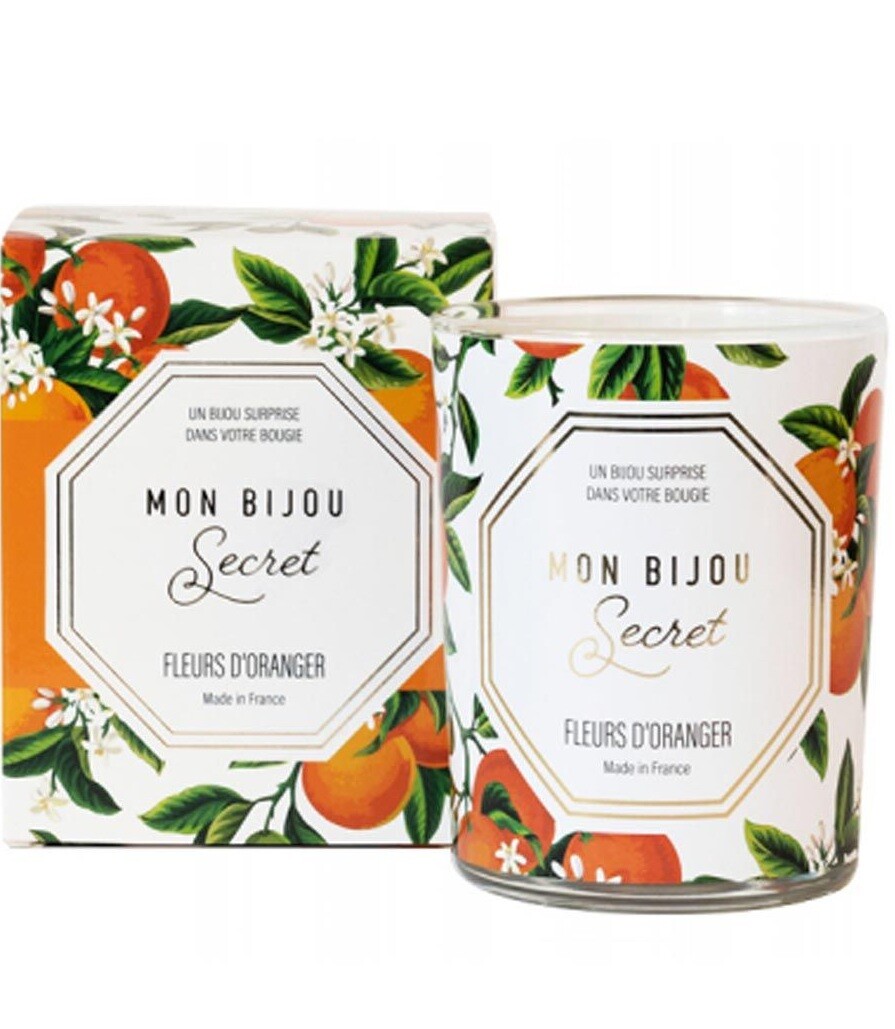 Troli Vonná sviečka 40h so šperkom Pomarančový kvet CROFO100