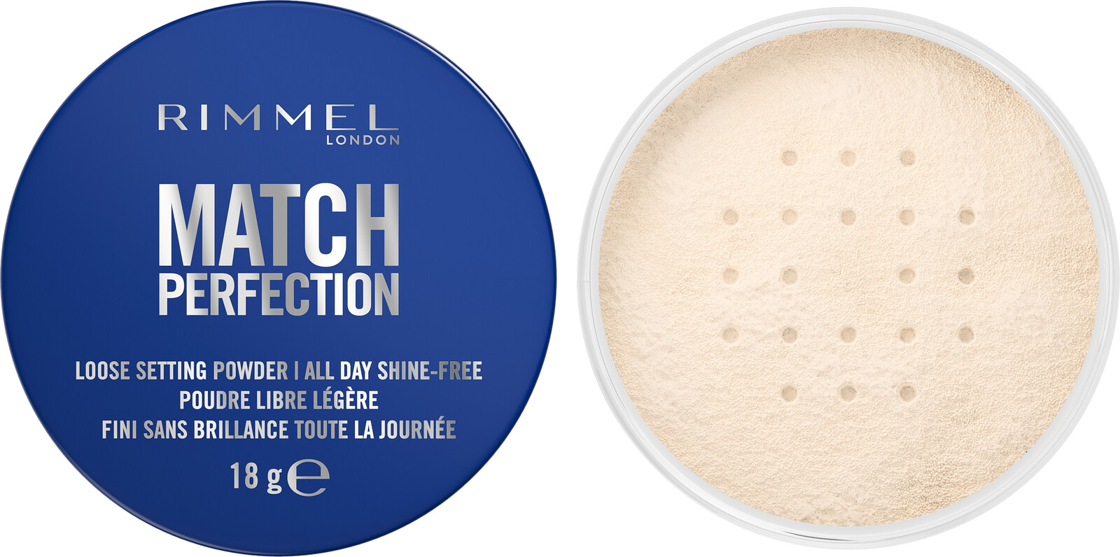 Rimmel Ľahký sypký púder Match Perfection Transparent (Powder) 18 g