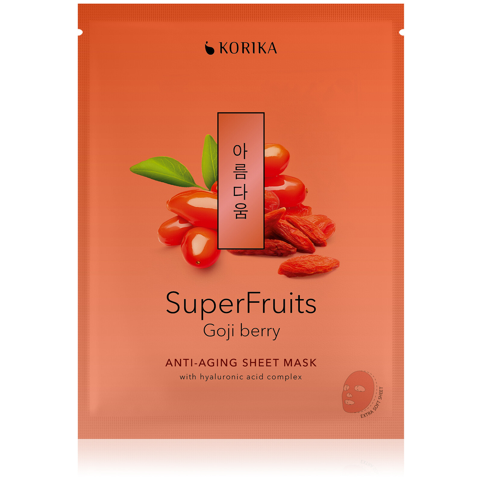 KORIKA Anti-aging plátienková maska Superfruits Goji (Anti-Aging Sheet Mask) 25 g