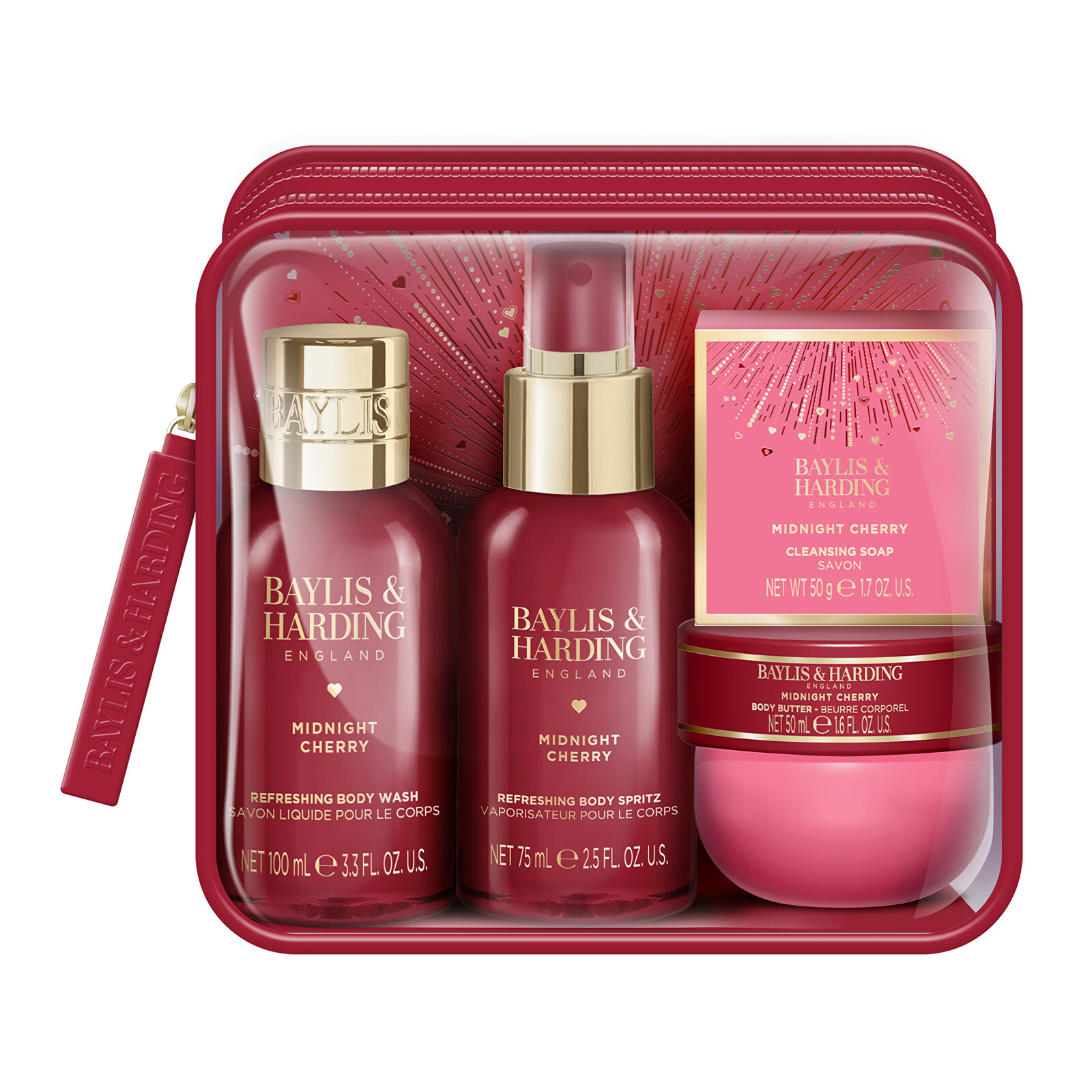 Baylis & Harding Darčeková sada Midnight Cherry 4 ks