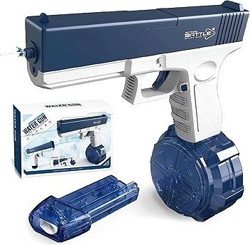 BATTLE Elektrická vodná pištoľ – Glock, 2 zásobníky, modrá